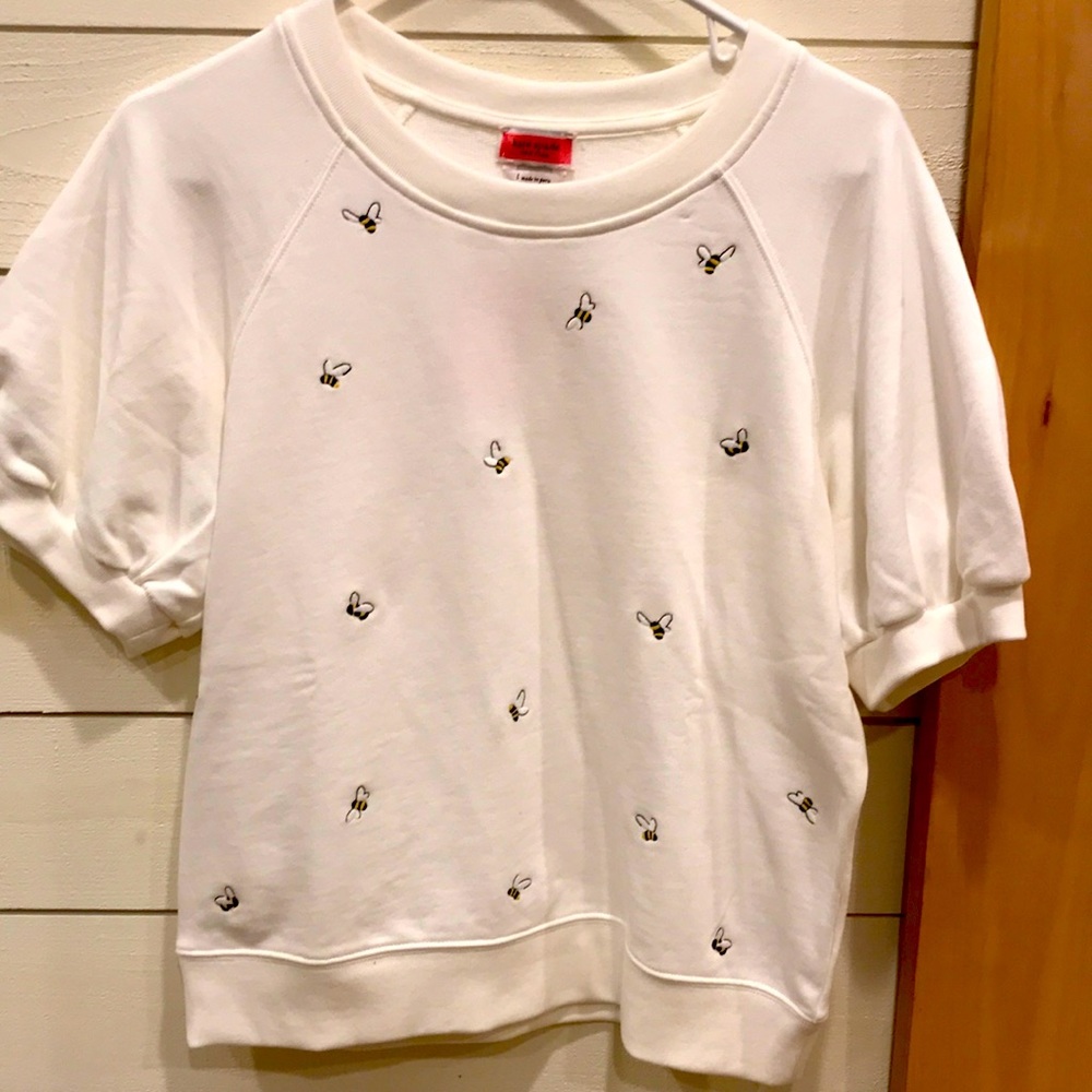 Kate Spade Bumble Bee embroidered sweatshirt. Size Large